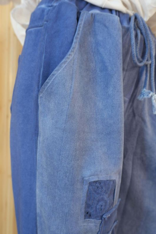 Anine Soft Touch Patch Jogger Washed Denim